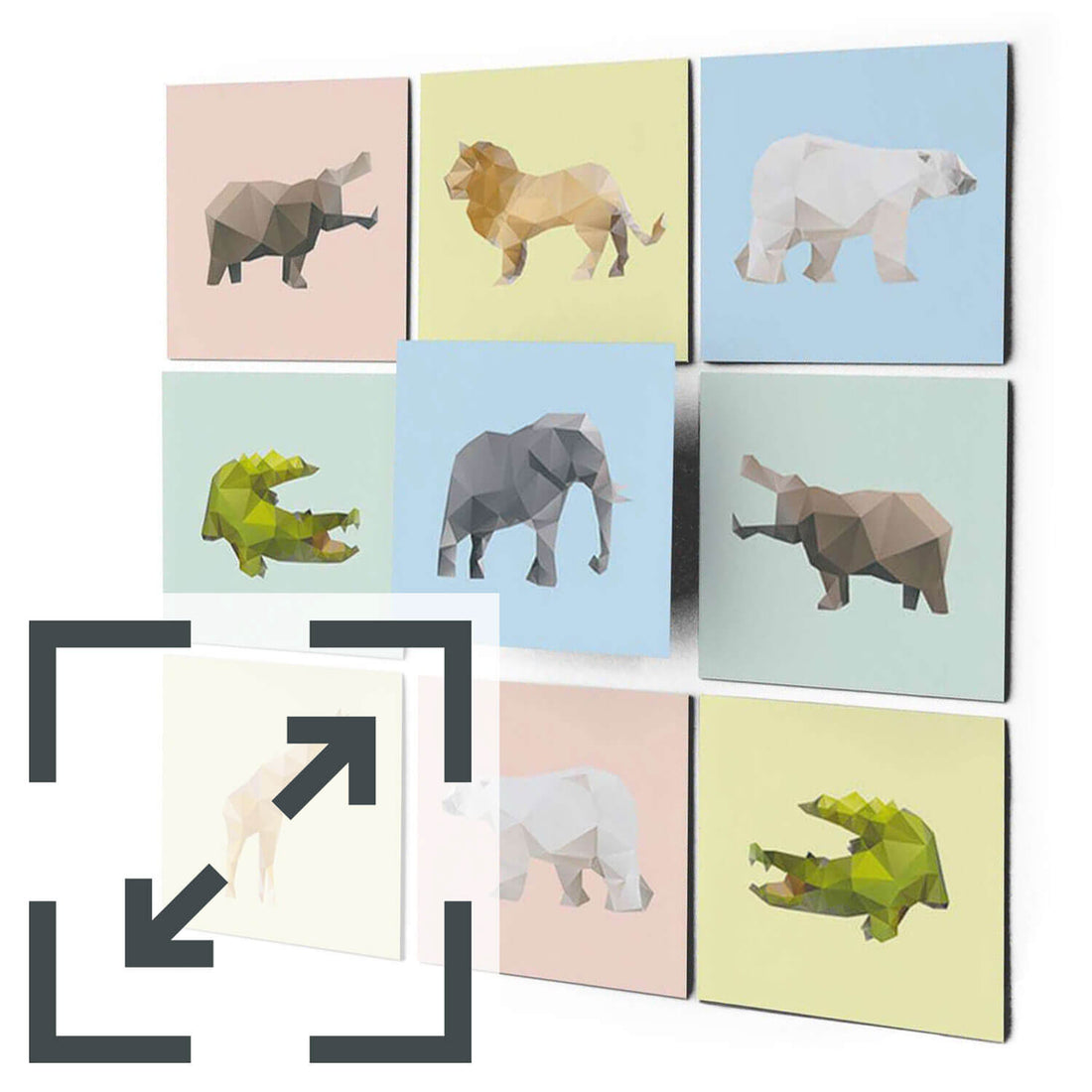 Fliesenaufkleber Eigenes Maß Main - Origami Tiere