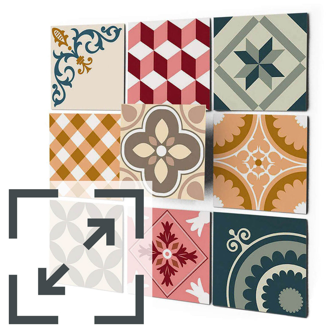 Fliesenaufkleber Eigenes Maß Main - Swedish Tiles
