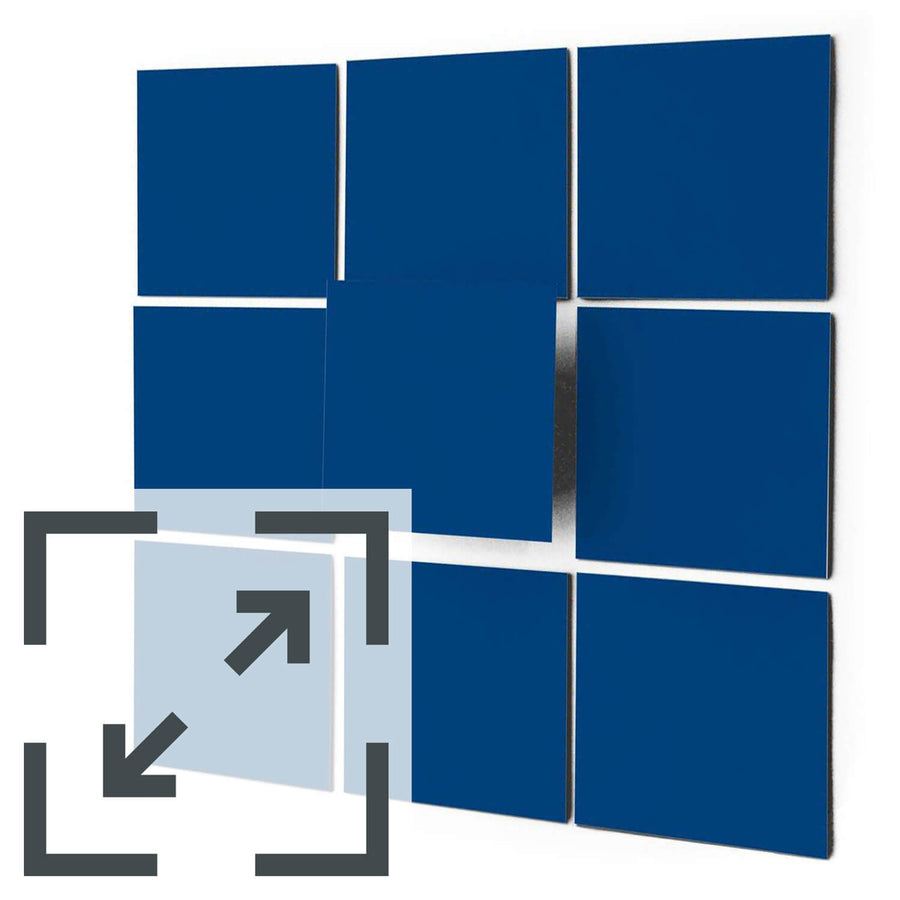 Fliesenaufkleber unifarben Eigenes Maß - Blau Dark