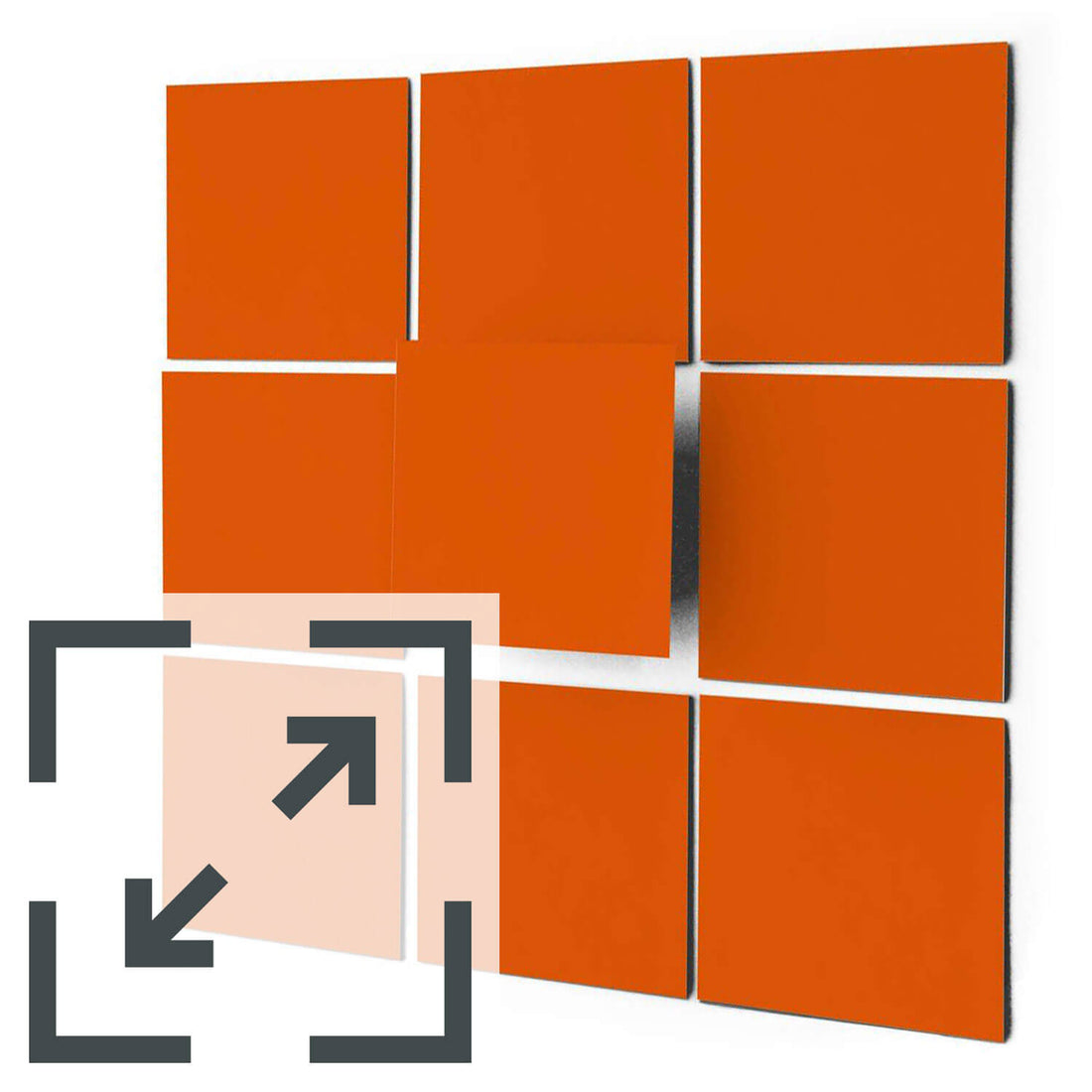 Fliesenaufkleber unifarben Eigenes Maß - Orange Dark