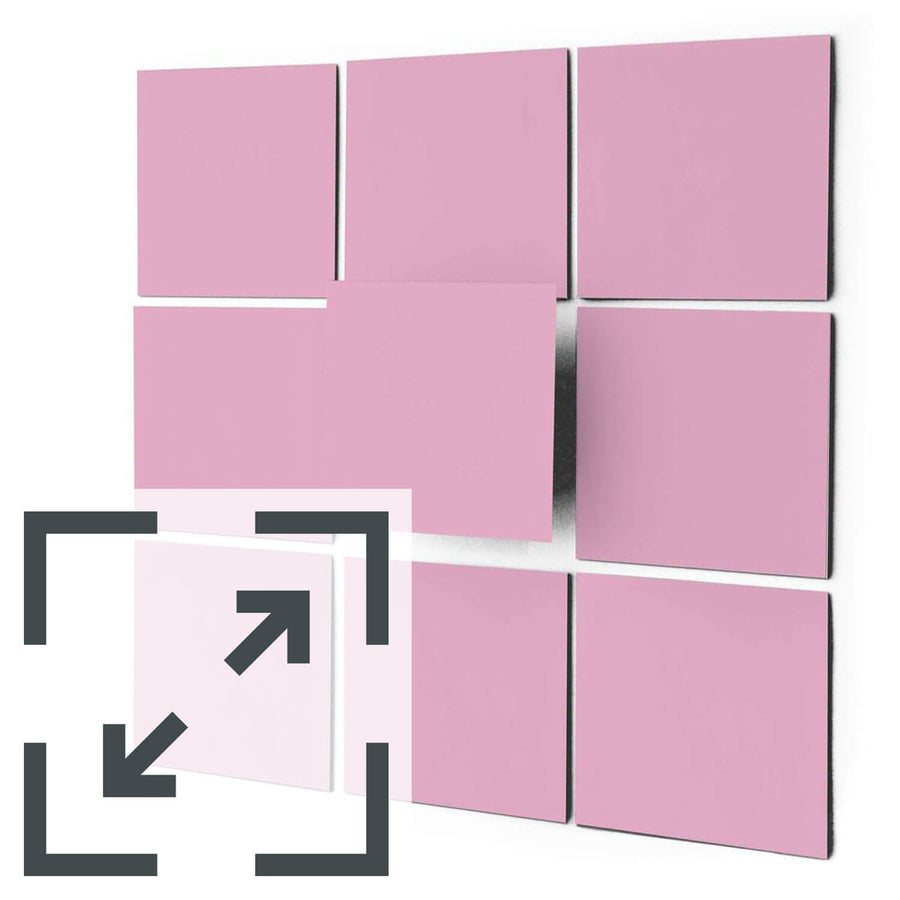 Fliesenaufkleber unifarben Eigenes Maß - Pink Light