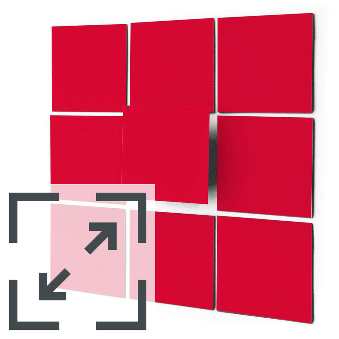 Fliesenaufkleber unifarben Eigenes Maß - Rot Light