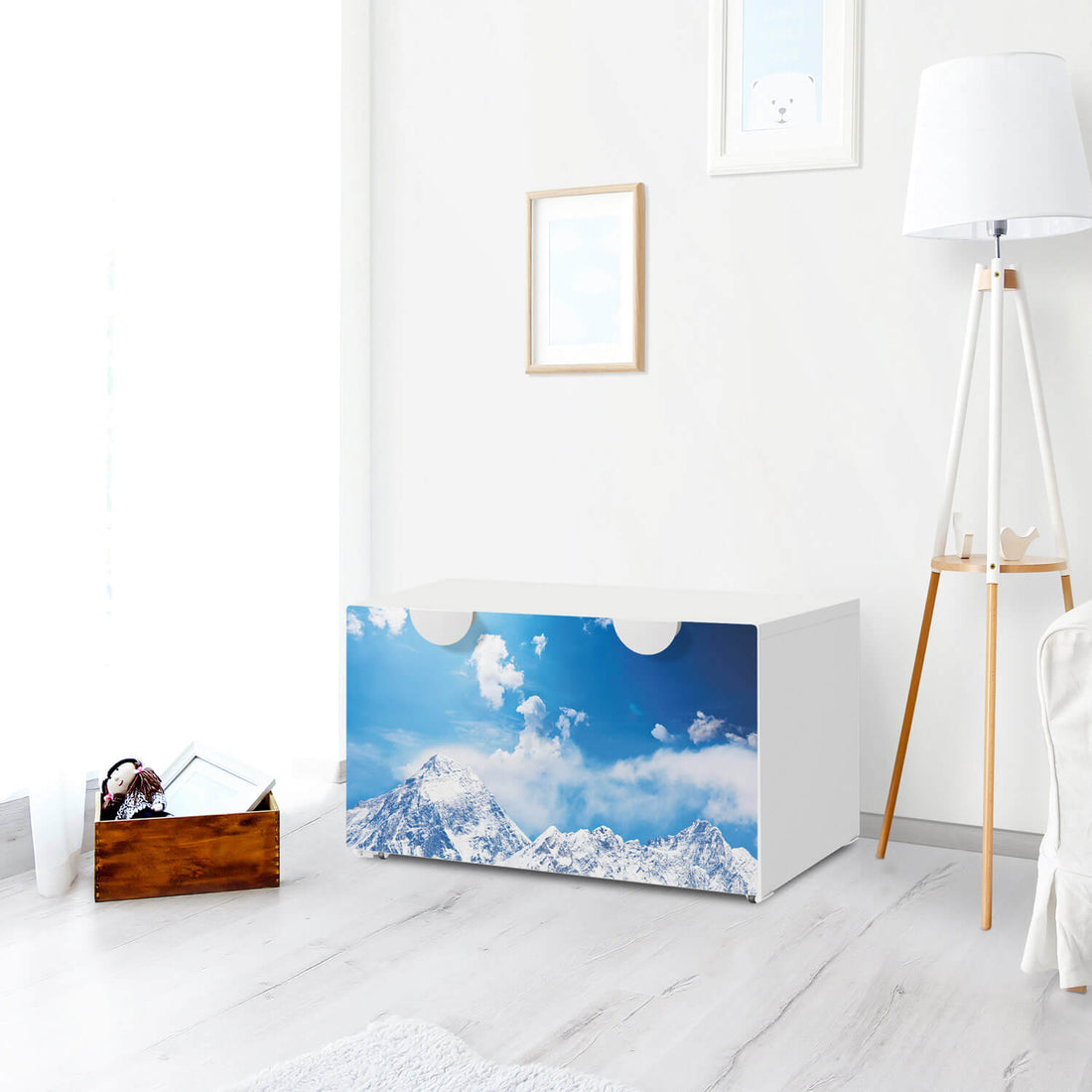 Möbelfolie Everest - IKEA Smastad Bank mit Kasten - Kinderzimmer