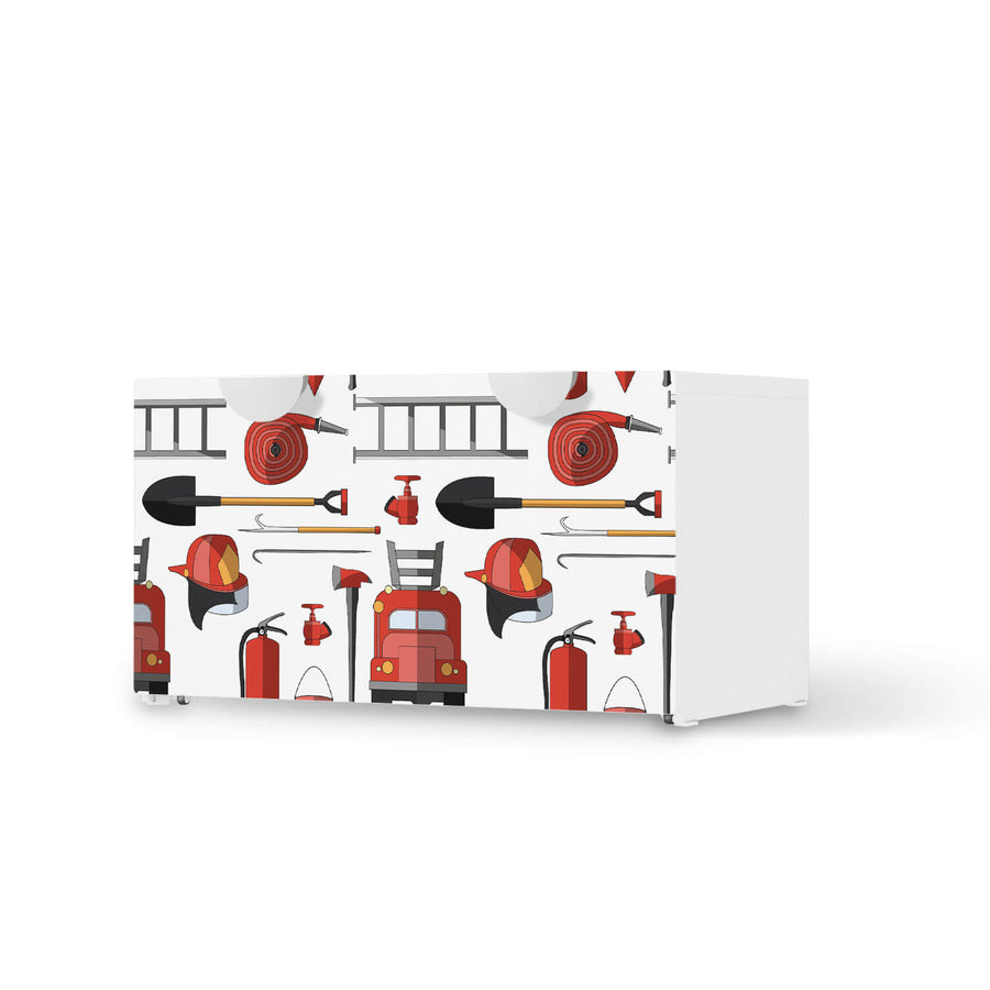 Möbelfolie Firefighter - IKEA Smastad Bank mit Kasten  - weiss