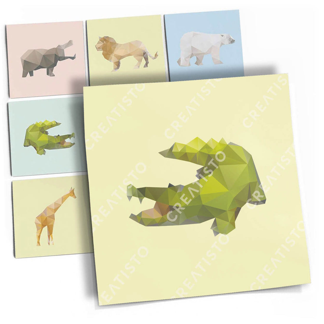 Fliesenaufkleber Küche Musterfolie Main - Origami Tiere