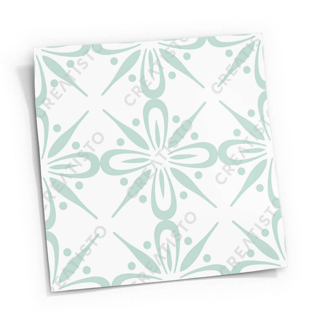Fliesensticker Küche Musterfolie Gross - Türkise Ornamente pds1