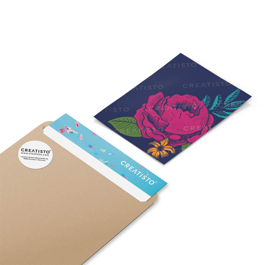 Klebefliesen rechteckig Blumenmuster - Musterfolie Verpackung - creatisto pds2