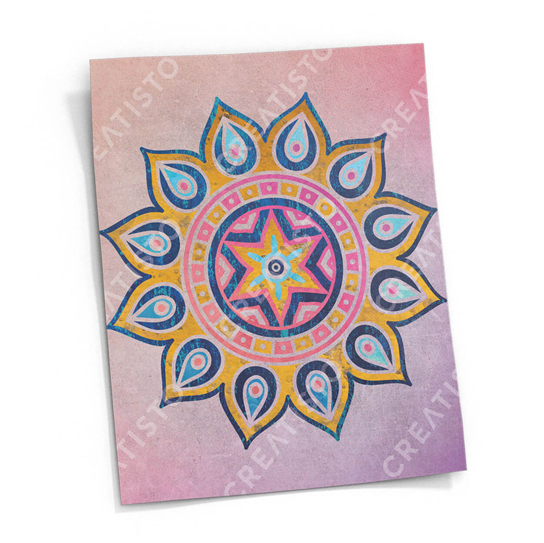 Fliesensticker rechteckig Küche Musterfolie Gross - Indian Tiles pds1