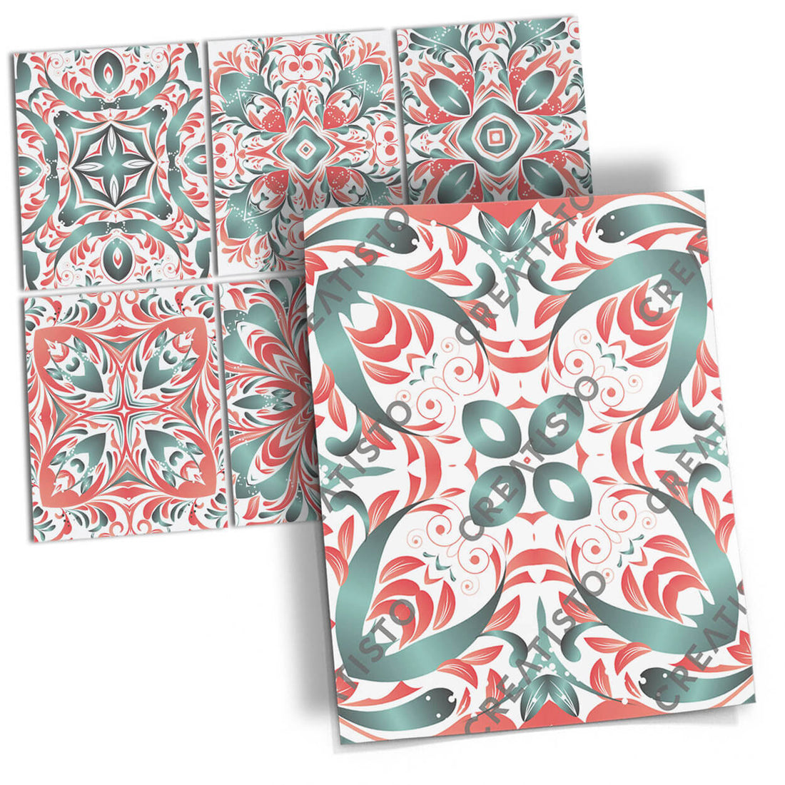 Fliesenaufkleber rechteckig Küche Musterfolie Main - Mexican Tiles