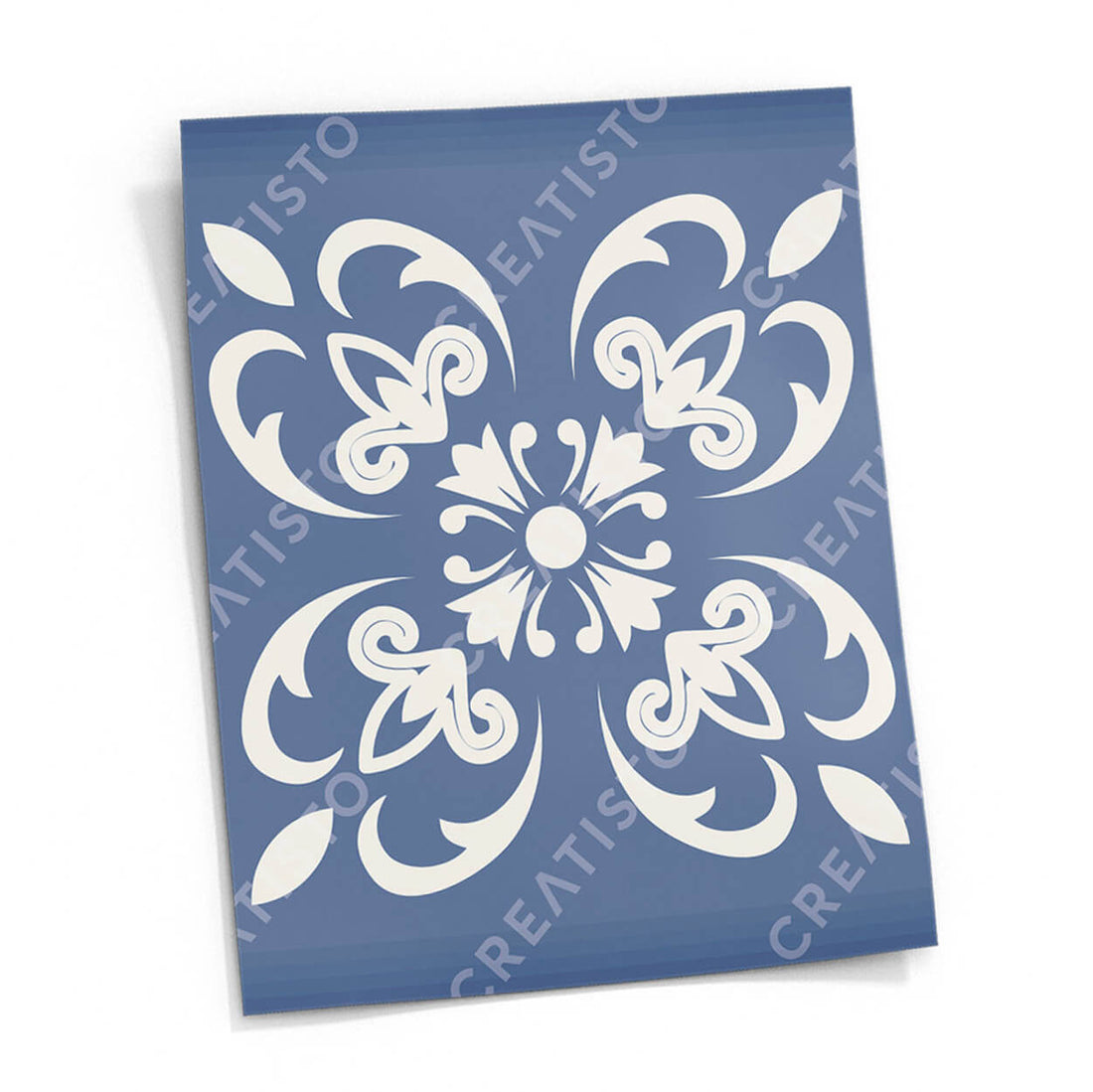 Fliesensticker rechteckig Küche Musterfolie Gross - Nordic Blue Fliesen pds1