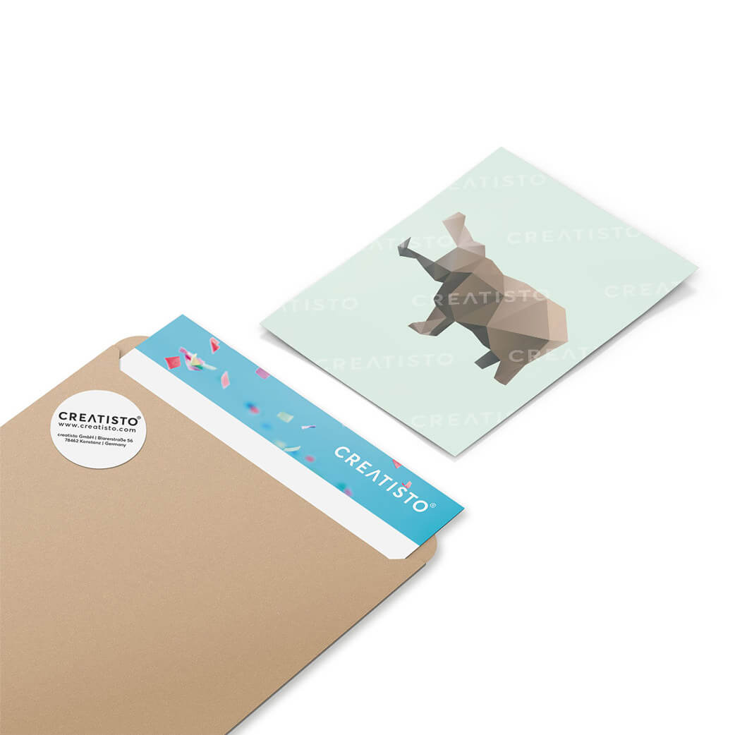 Klebefliesen rechteckig Origami Tiere - Musterfolie Verpackung - creatisto pds2