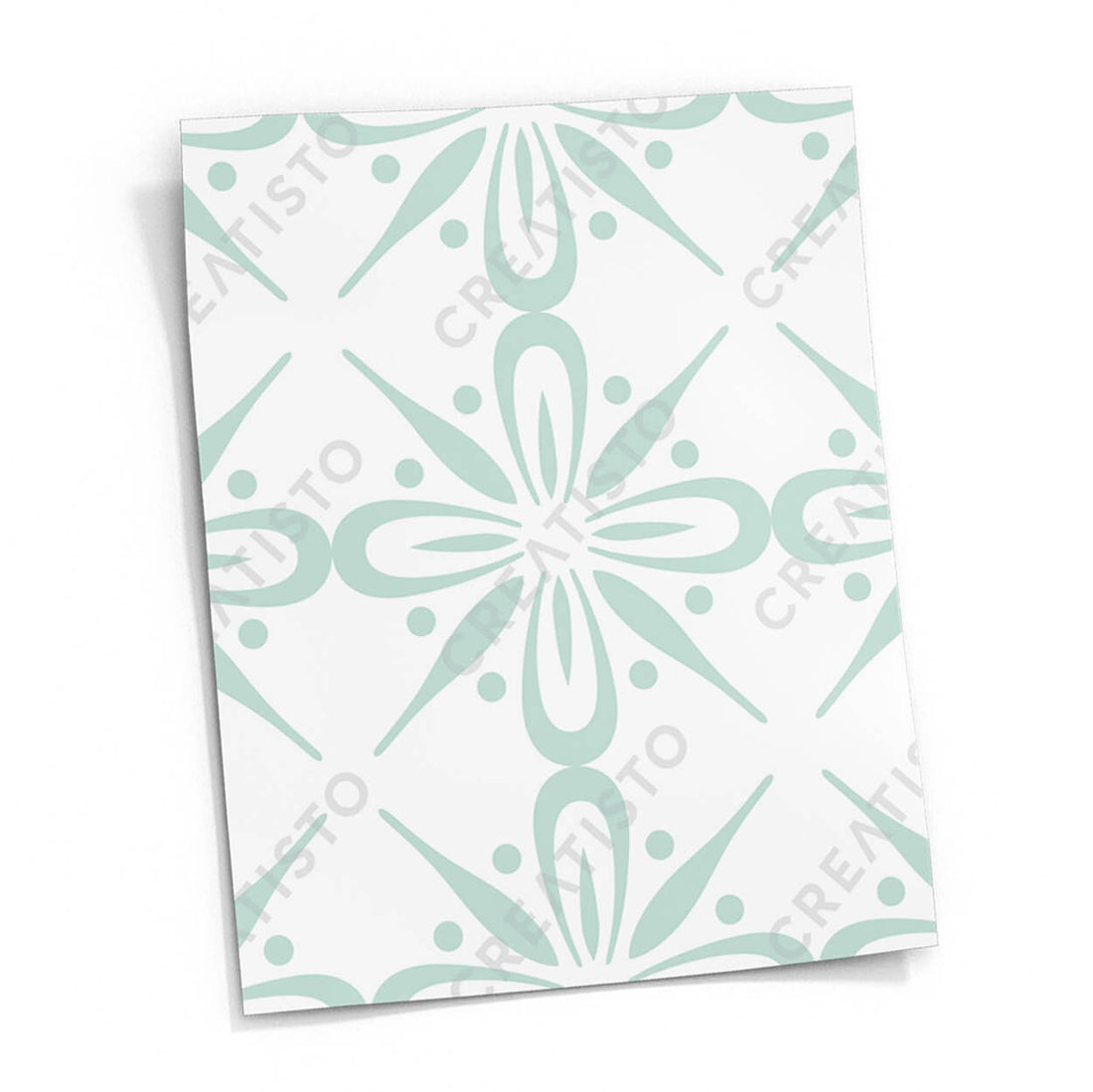 Fliesensticker rechteckig Küche Musterfolie Gross - Türkise Ornamente pds1