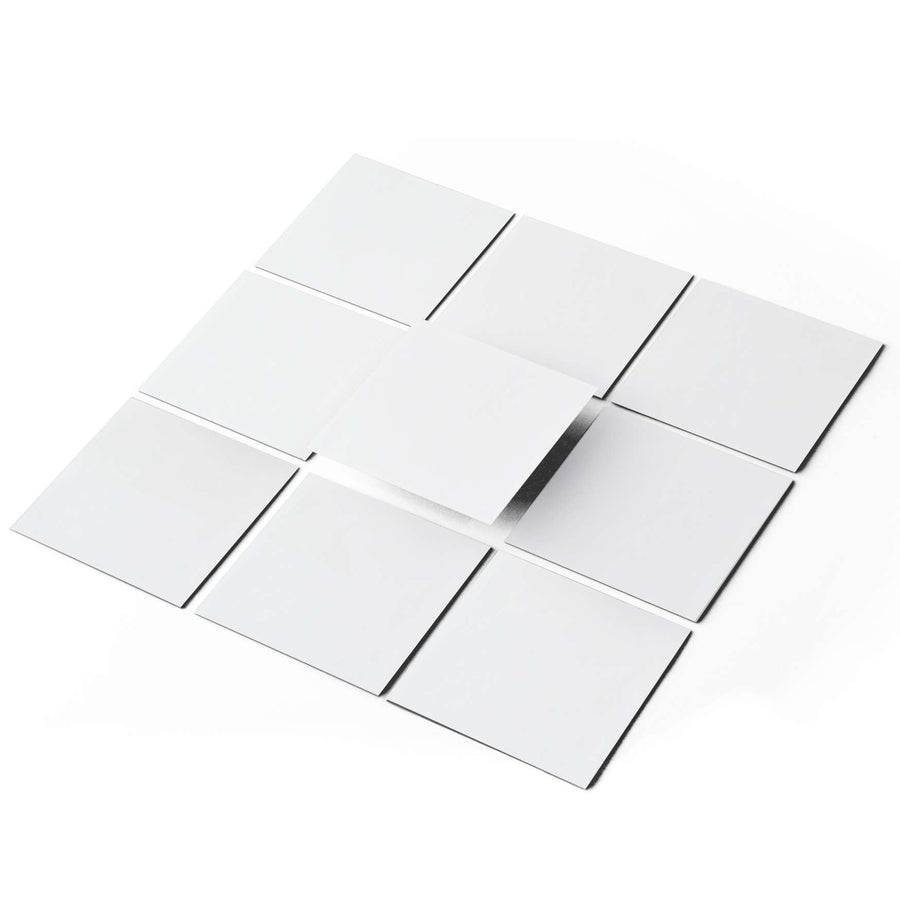 Fliesenaufkleber unifarben Selbstklebend - Weiß-pds1