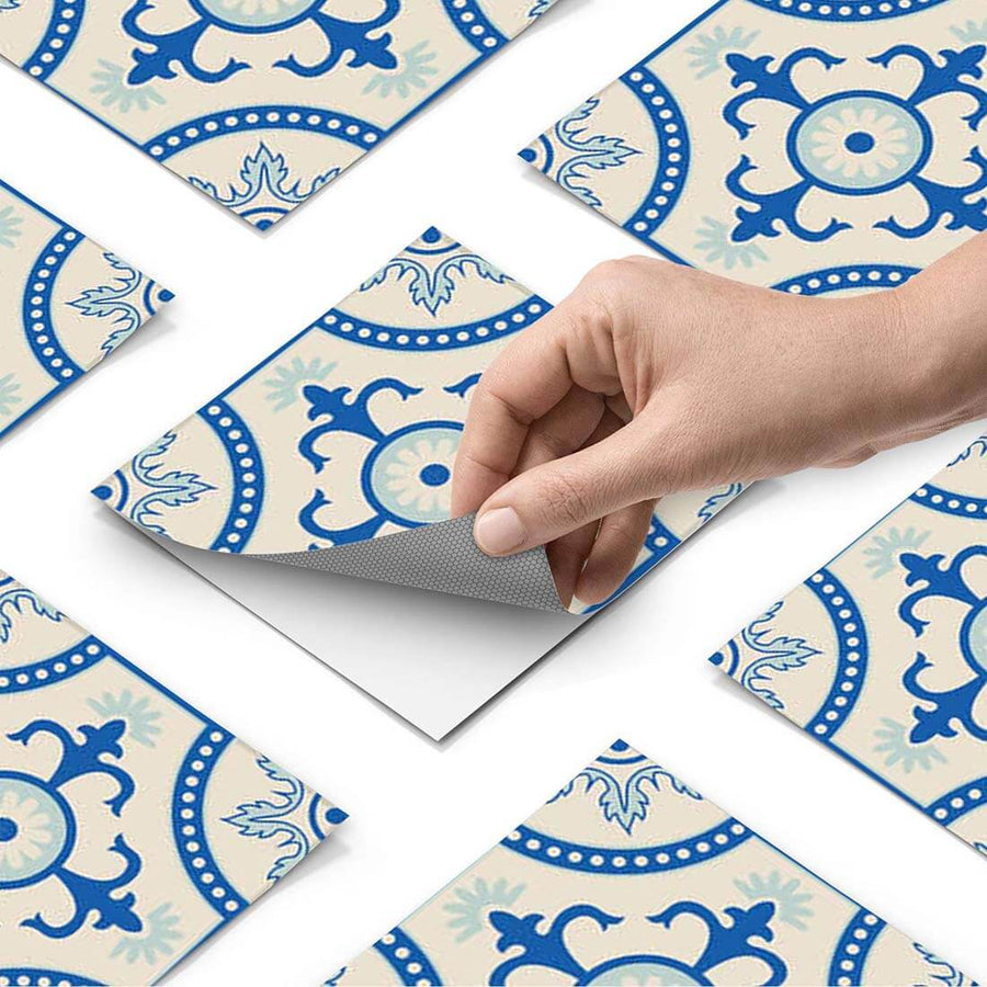 Eigenes Maß Klebefliesen Blue Pattern Line - Paket - creatisto pds1