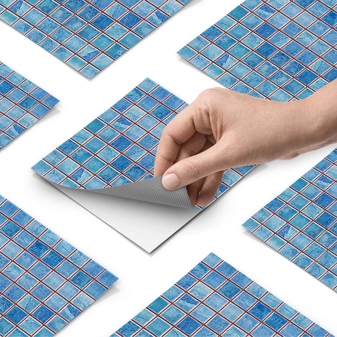 Eigenes Maß Klebefliesen Mosaik Blau - Paket - creatisto pds1