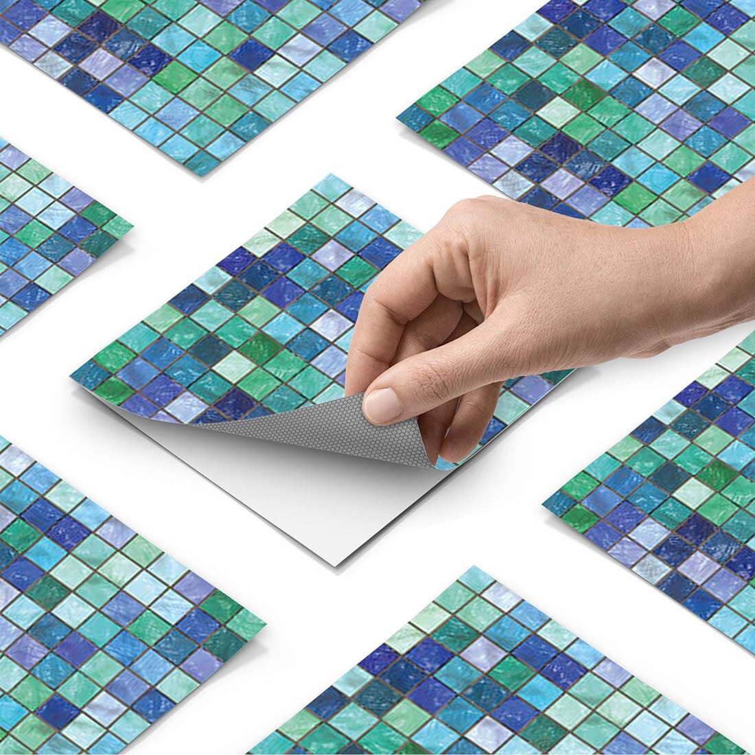 Eigenes Maß Klebefliesen Mosaik Grün-Blau - Paket - creatisto pds1