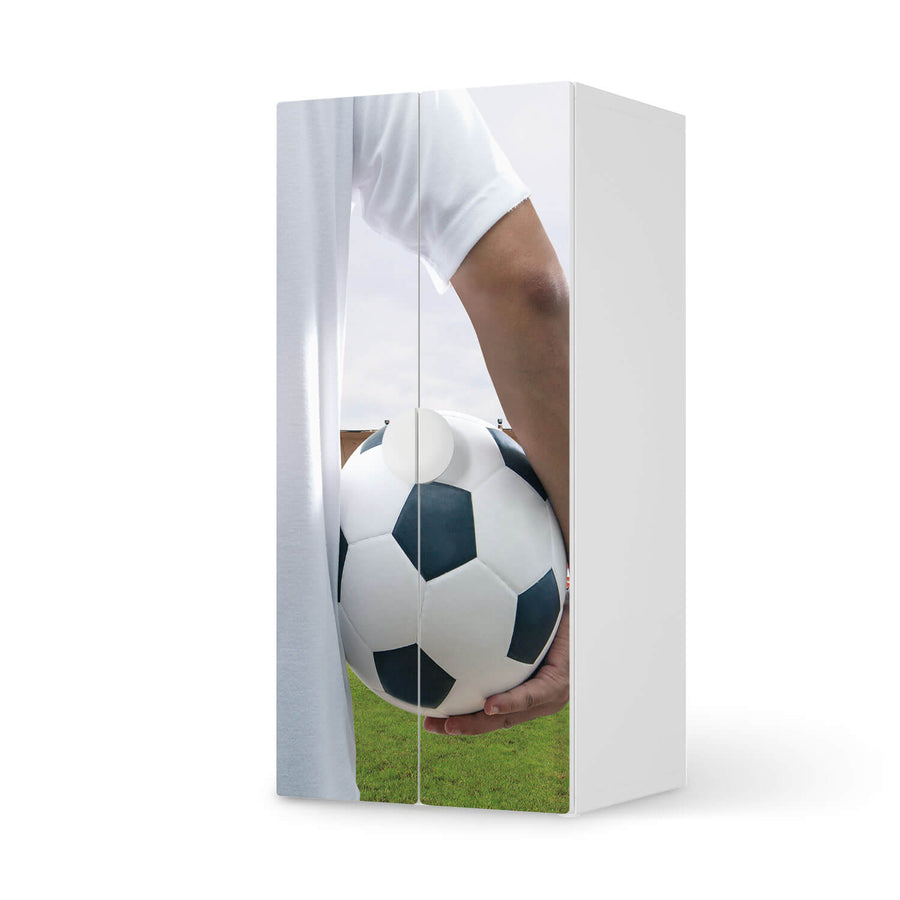 Möbelfolie Footballmania - IKEA Smastad Schrank - 2 große Türen  - weiss