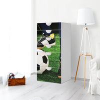 Klebefolie für Möbel Fussballstar - IKEA Smastad Kommode - 6 Schubladen - Kinderzimmer