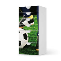Klebefolie für Möbel Fussballstar - IKEA Smastad Kommode - 6 Schubladen  - weiss