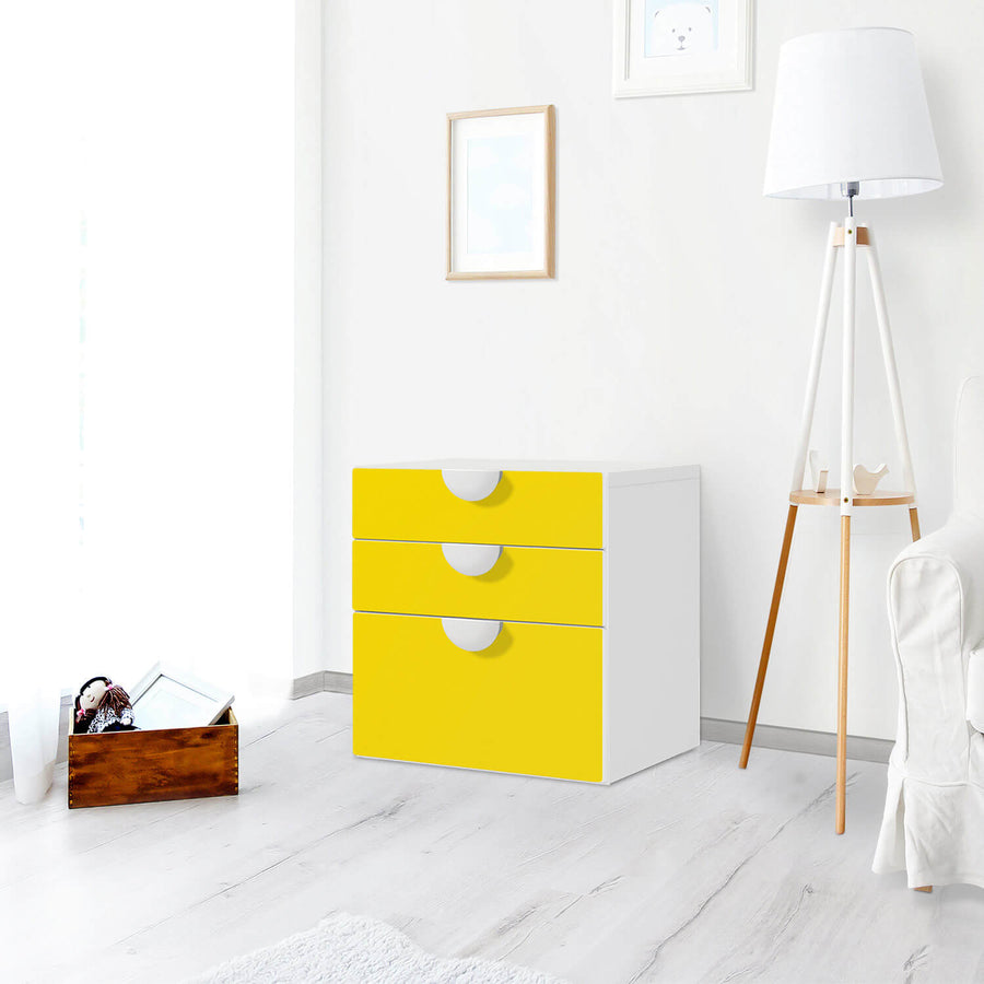 Folie für Möbel Gelb Dark - IKEA Smastad Kommode - 3 Schubladen - Kinderzimmer
