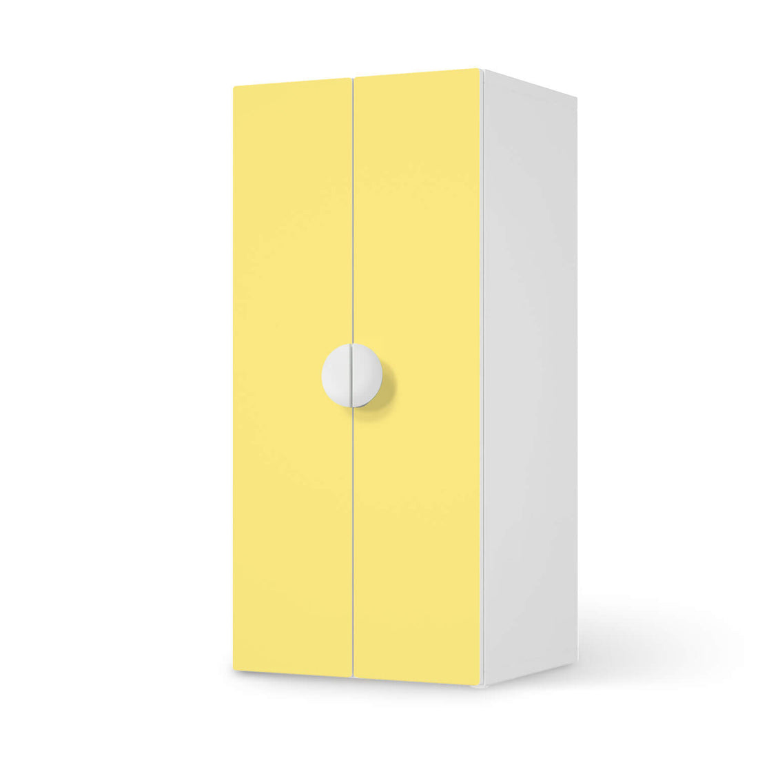 Möbelfolie Gelb Light - IKEA Smastad Schrank - 2 große Türen  - weiss