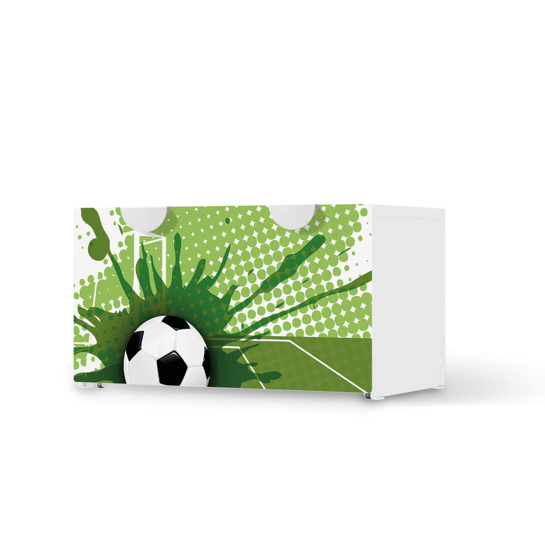 Möbelfolie Goal - IKEA Smastad Bank mit Kasten  - weiss