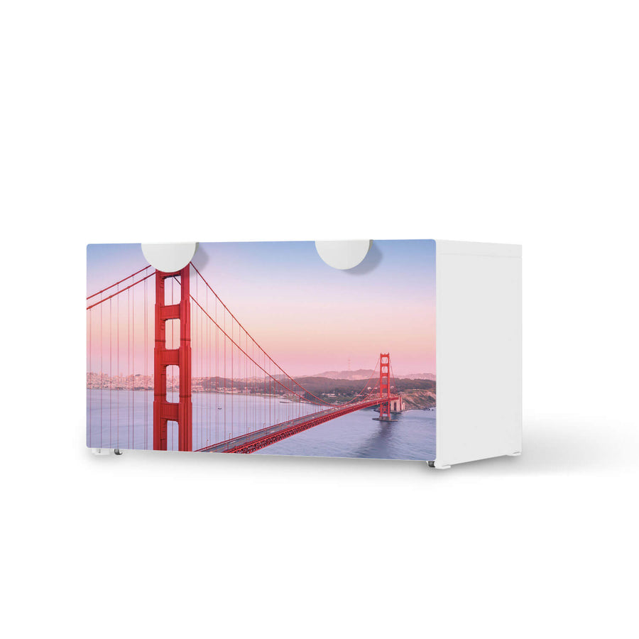 Möbelfolie Golden Gate - IKEA Smastad Bank mit Kasten  - weiss