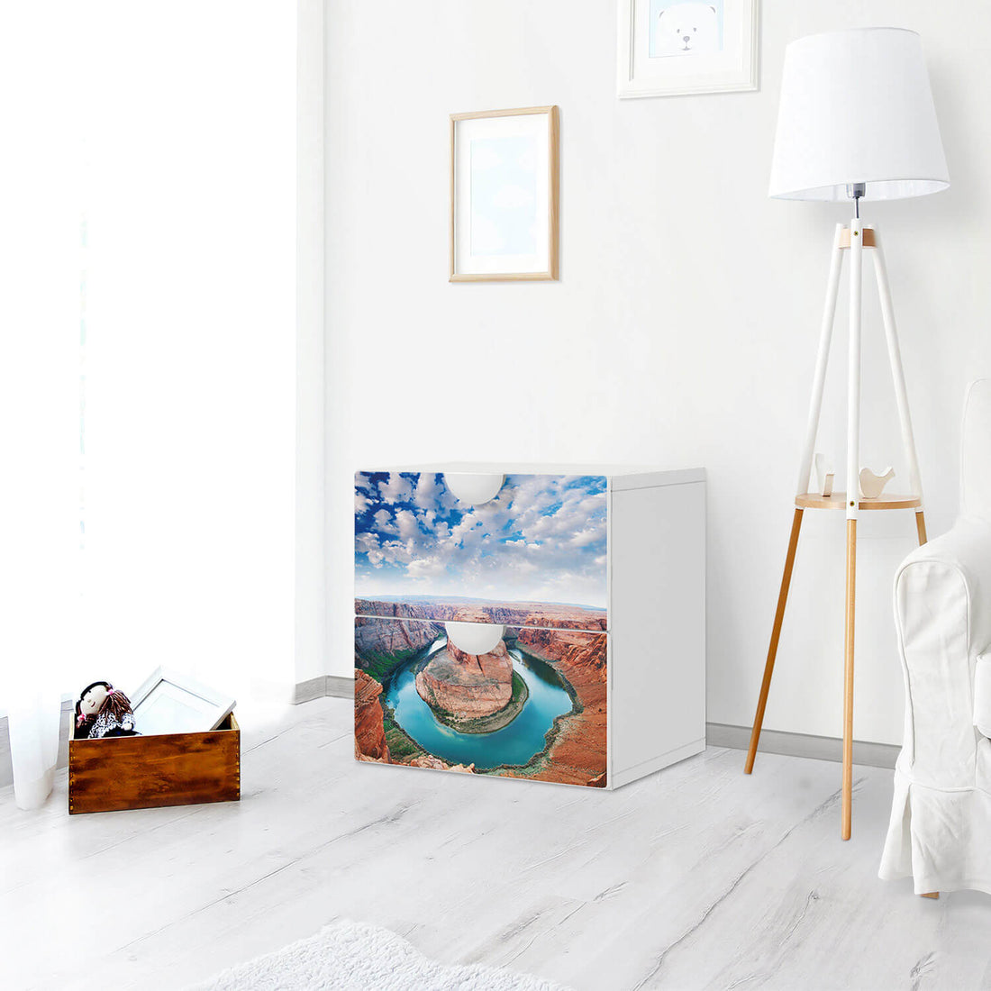 Klebefolie für Möbel Grand Canyon - IKEA Smastad Kommode - 2 Schubladen - Kinderzimmer