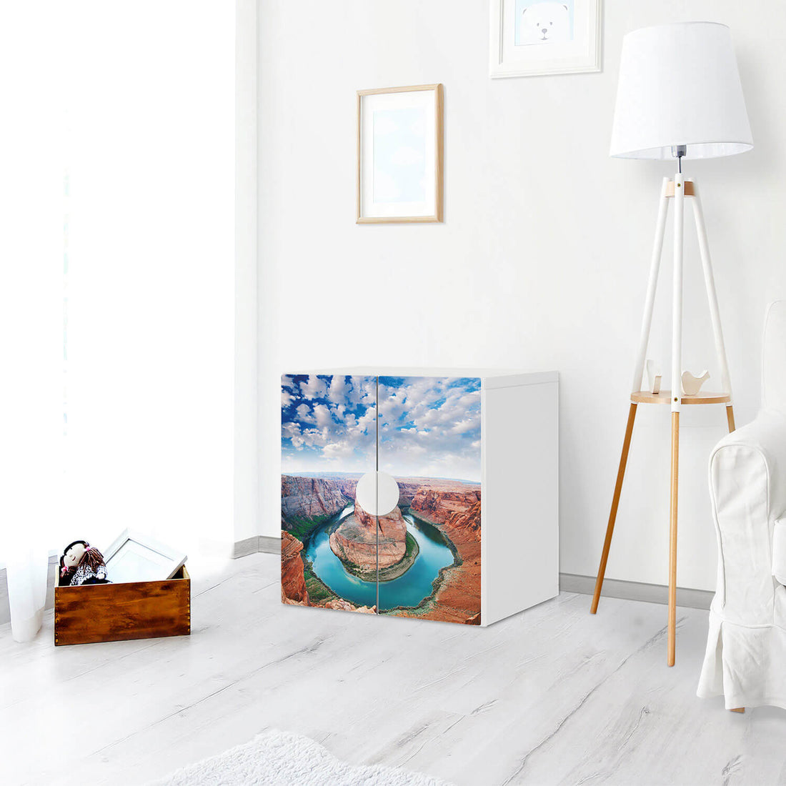 Selbstklebende Folie Grand Canyon - IKEA Smastad Schrank - 2 kleine Türen - Kinderzimmer
