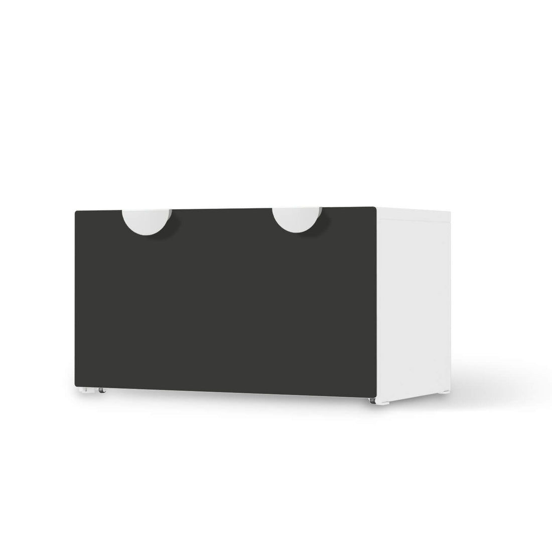 Möbelfolie Grau Dark - IKEA Smastad Bank mit Kasten  - weiss