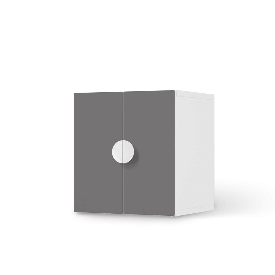 Selbstklebende Folie Grau Light - IKEA Smastad Schrank - 2 kleine Türen  - weiss
