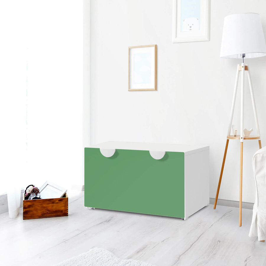 Möbelfolie Grün Light - IKEA Smastad Bank mit Kasten - Kinderzimmer
