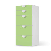 Möbel Klebefolie Hellgrün Light - IKEA Smastad Kommode - 5 Schubladen  - weiss