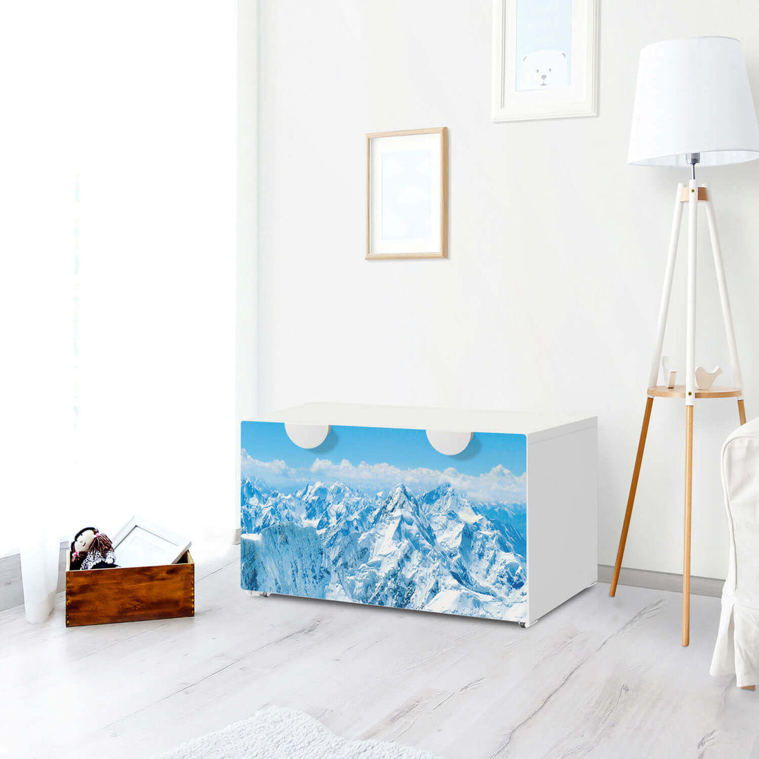 Möbelfolie Himalaya - IKEA Smastad Bank mit Kasten - Kinderzimmer