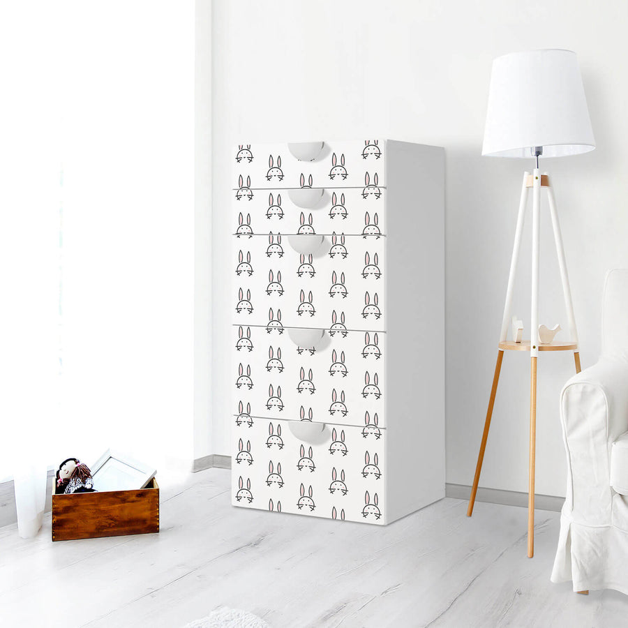 Möbel Klebefolie Hoppel - IKEA Smastad Kommode - 5 Schubladen - Kinderzimmer