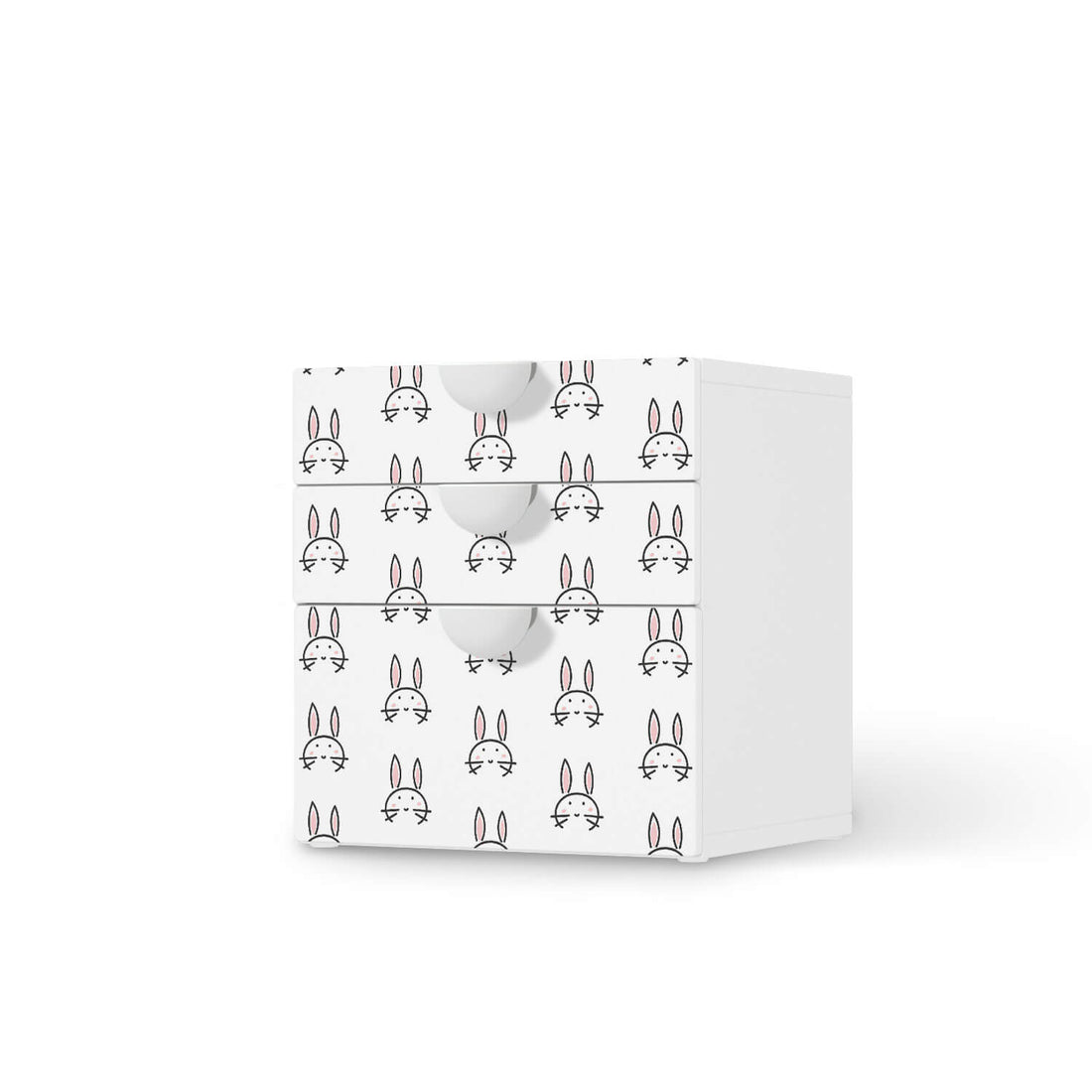 Folie für Möbel Hoppel - IKEA Smastad Kommode - 3 Schubladen  - weiss