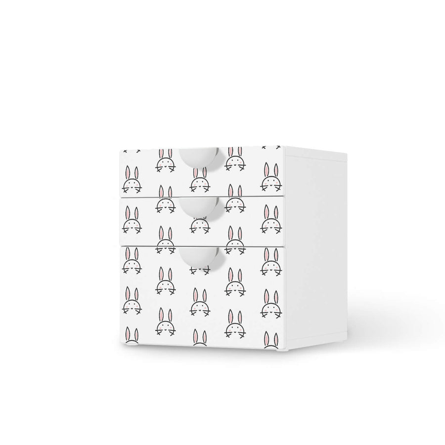 Folie für Möbel Hoppel - IKEA Smastad Kommode - 3 Schubladen  - weiss