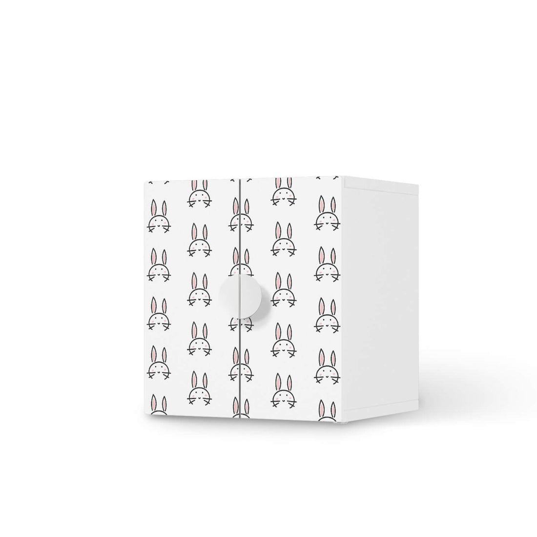 Selbstklebende Folie Hoppel - IKEA Smastad Schrank - 2 kleine Türen  - weiss
