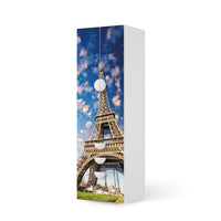 Klebefolie La Tour Eiffel - IKEA Smastad kombiniert - 3 Schubladen und 2 große Türen  - weiss
