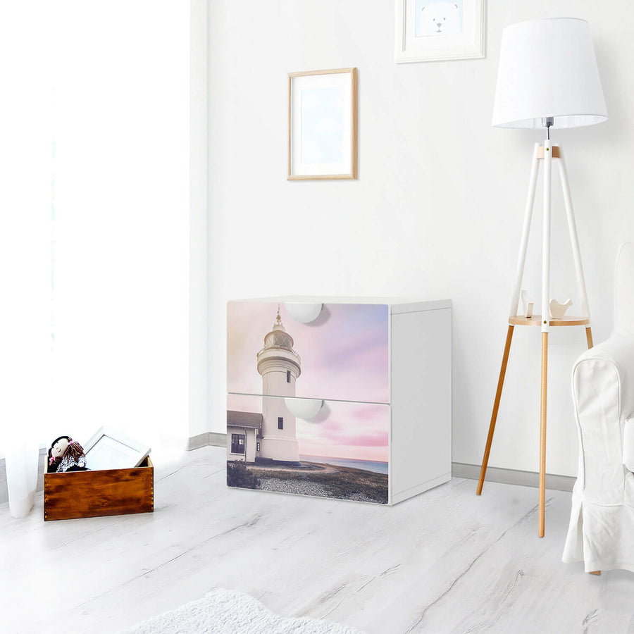 Klebefolie für Möbel Lighthouse - IKEA Smastad Kommode - 2 Schubladen - Kinderzimmer