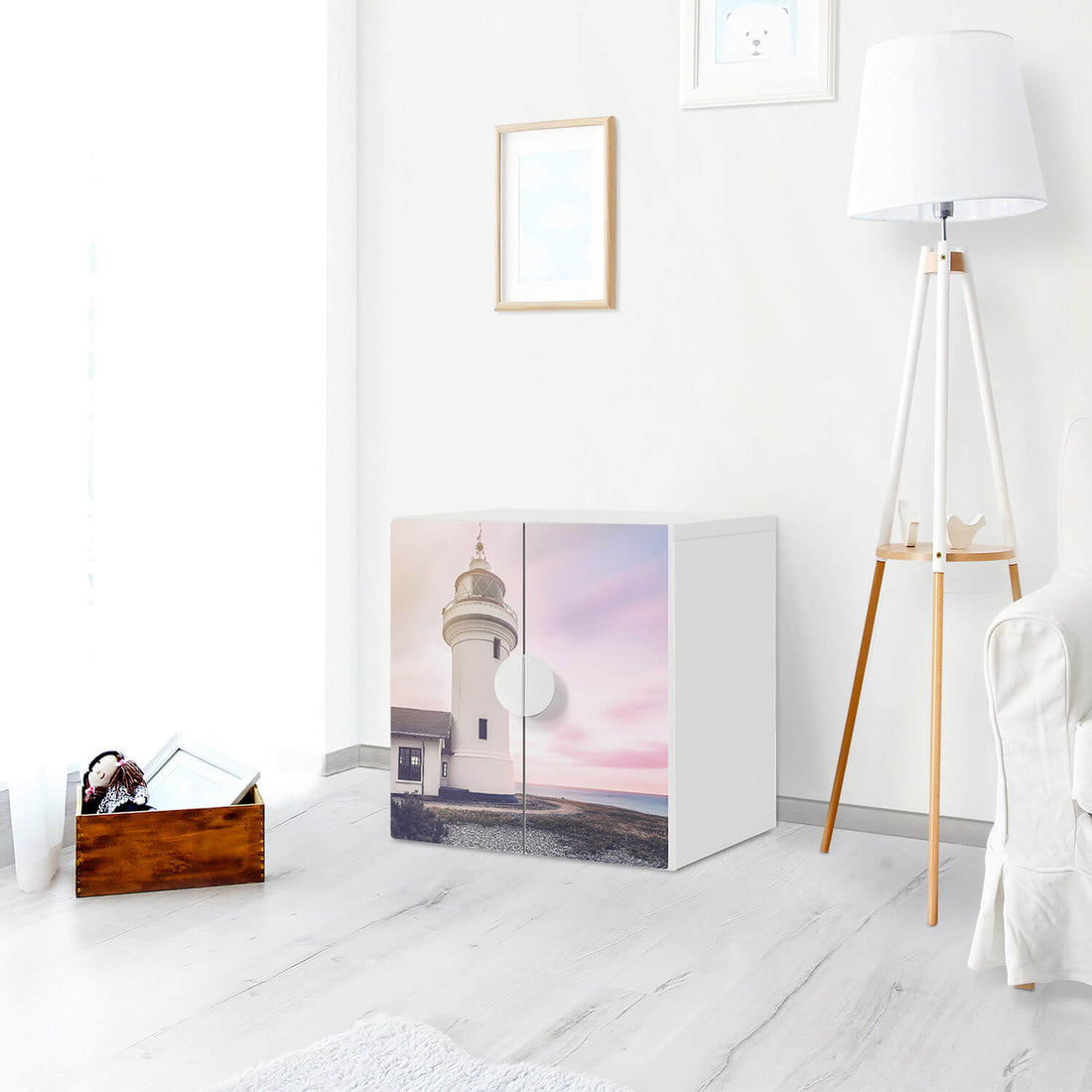Selbstklebende Folie Lighthouse - IKEA Smastad Schrank - 2 kleine Türen - Kinderzimmer