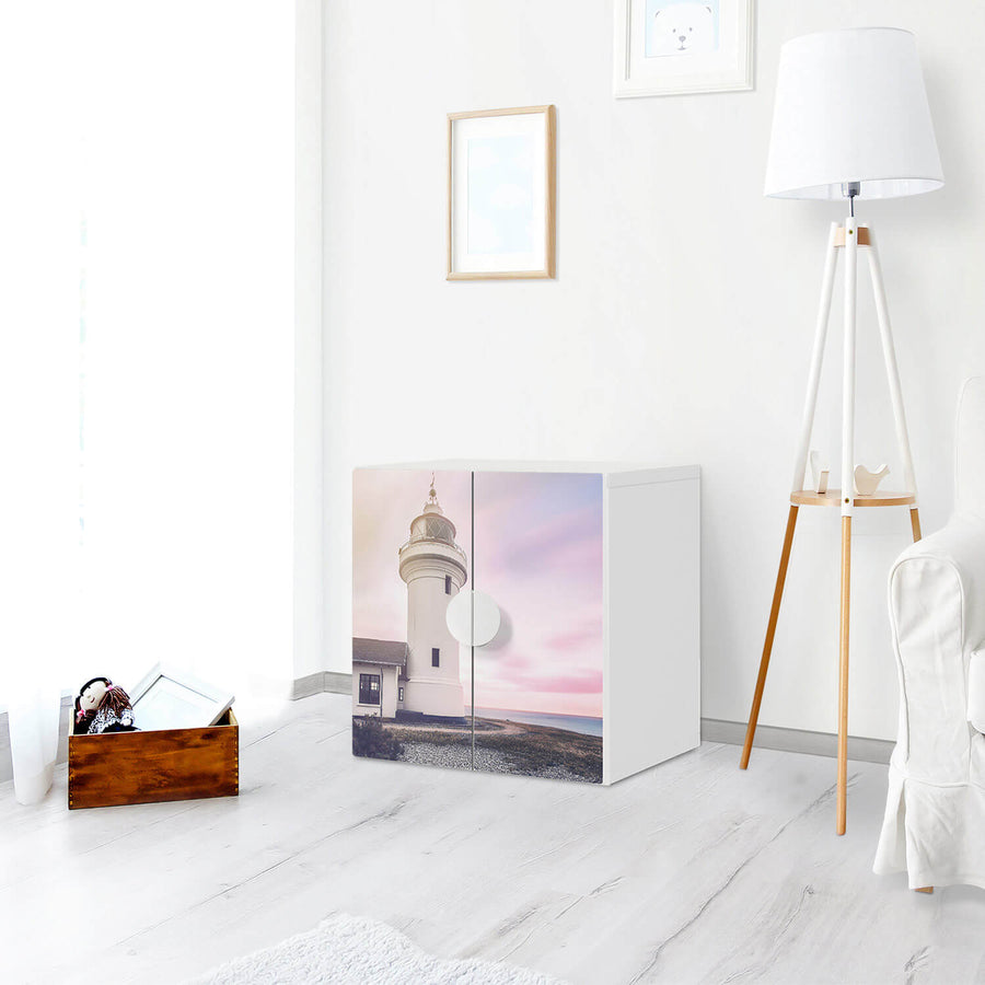 Selbstklebende Folie Lighthouse - IKEA Smastad Schrank - 2 kleine Türen - Kinderzimmer
