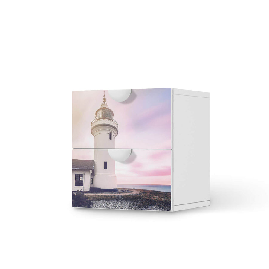 Klebefolie für Möbel Lighthouse - IKEA Smastad Kommode - 2 Schubladen  - weiss