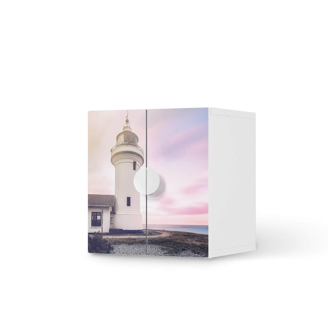 Selbstklebende Folie Lighthouse - IKEA Smastad Schrank - 2 kleine Türen  - weiss