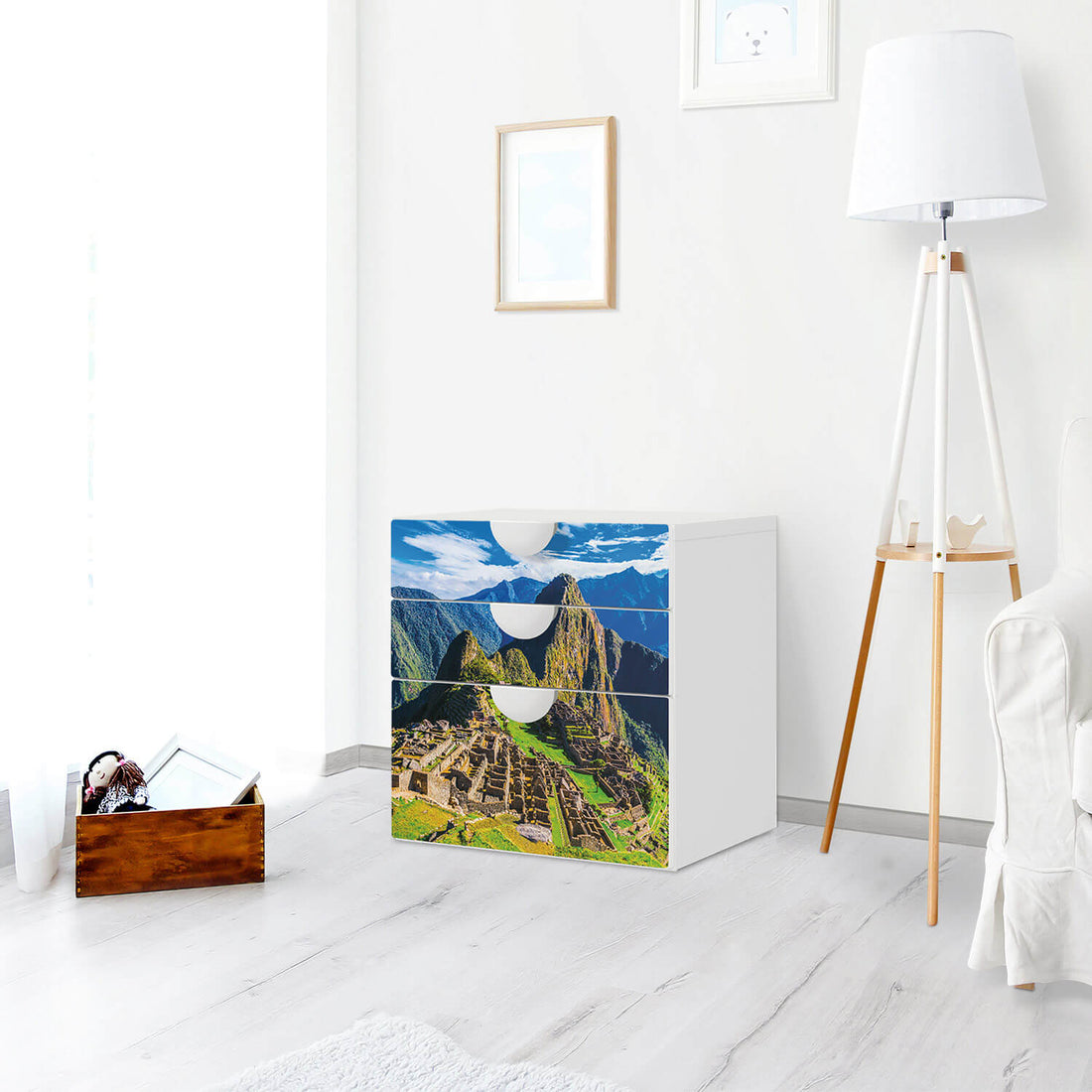 Folie für Möbel Machu Picchu - IKEA Smastad Kommode - 3 Schubladen - Kinderzimmer