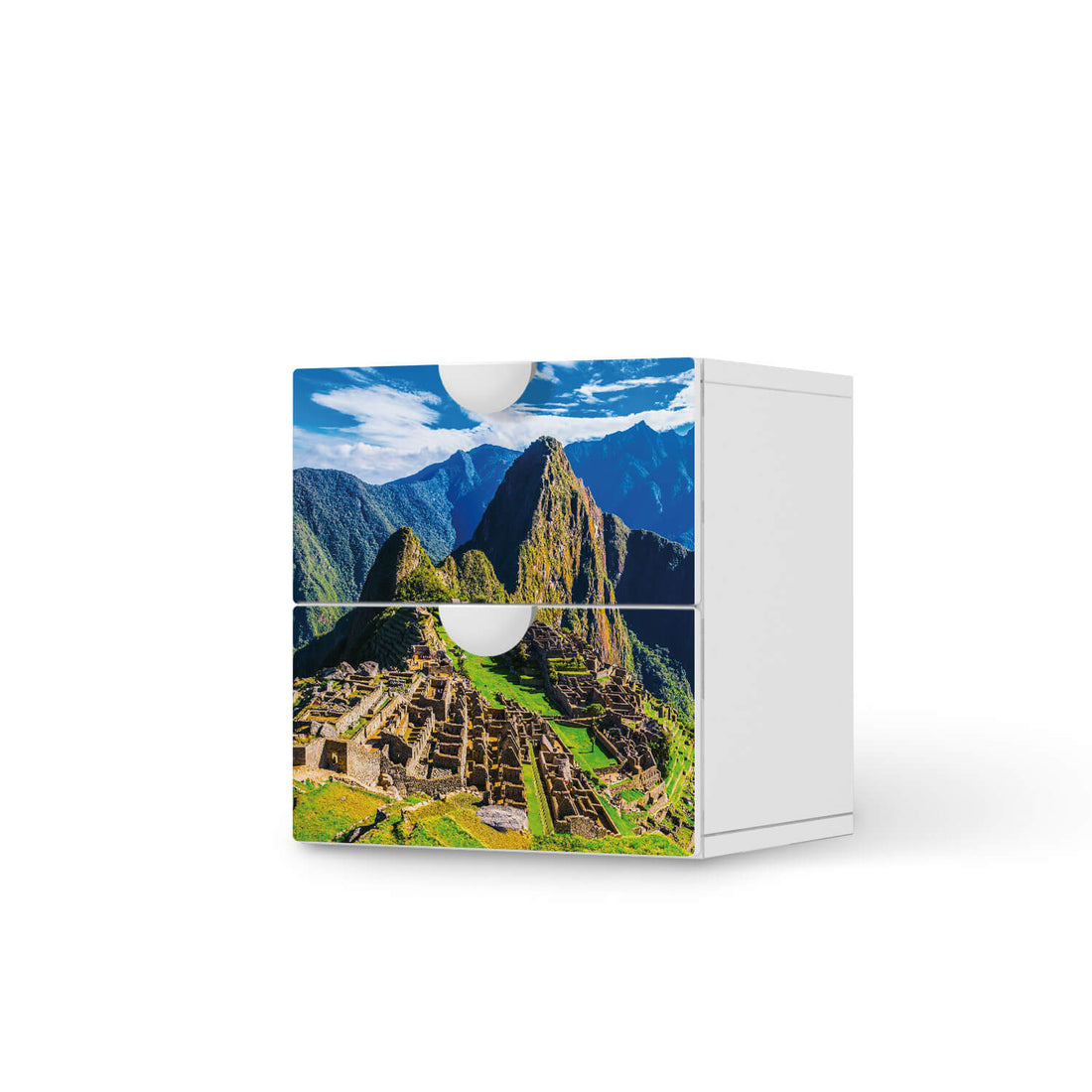 Klebefolie für Möbel Machu Picchu - IKEA Smastad Kommode - 2 Schubladen  - weiss