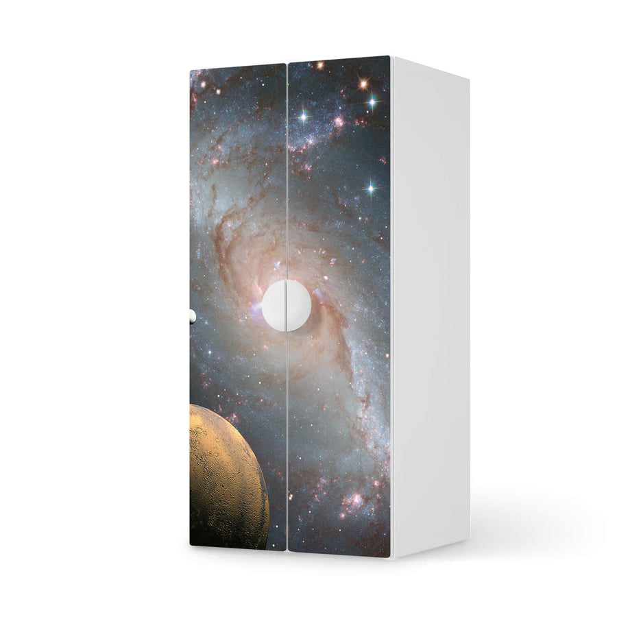 Möbelfolie Milky Way - IKEA Smastad Schrank - 2 große Türen  - weiss