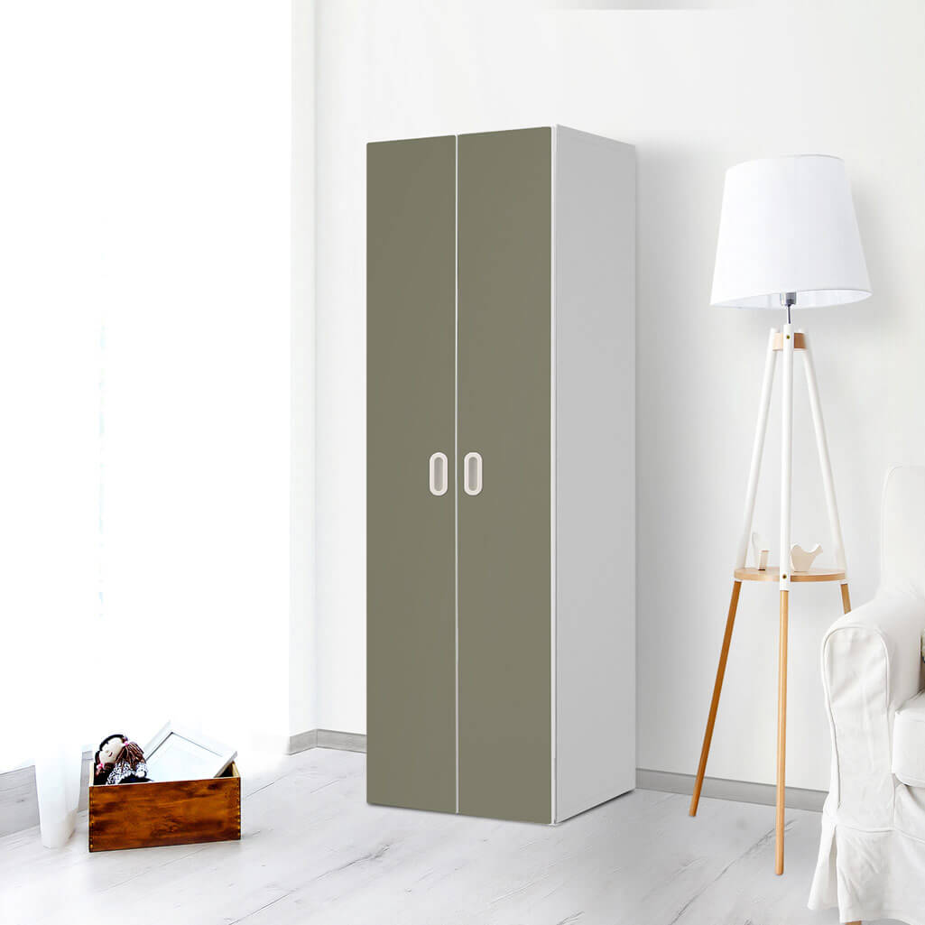 Möbelfolie Braungrau Light - IKEA Stuva / Fritids - 2 hohe Türen (192 cm) - Kinderzimmer
