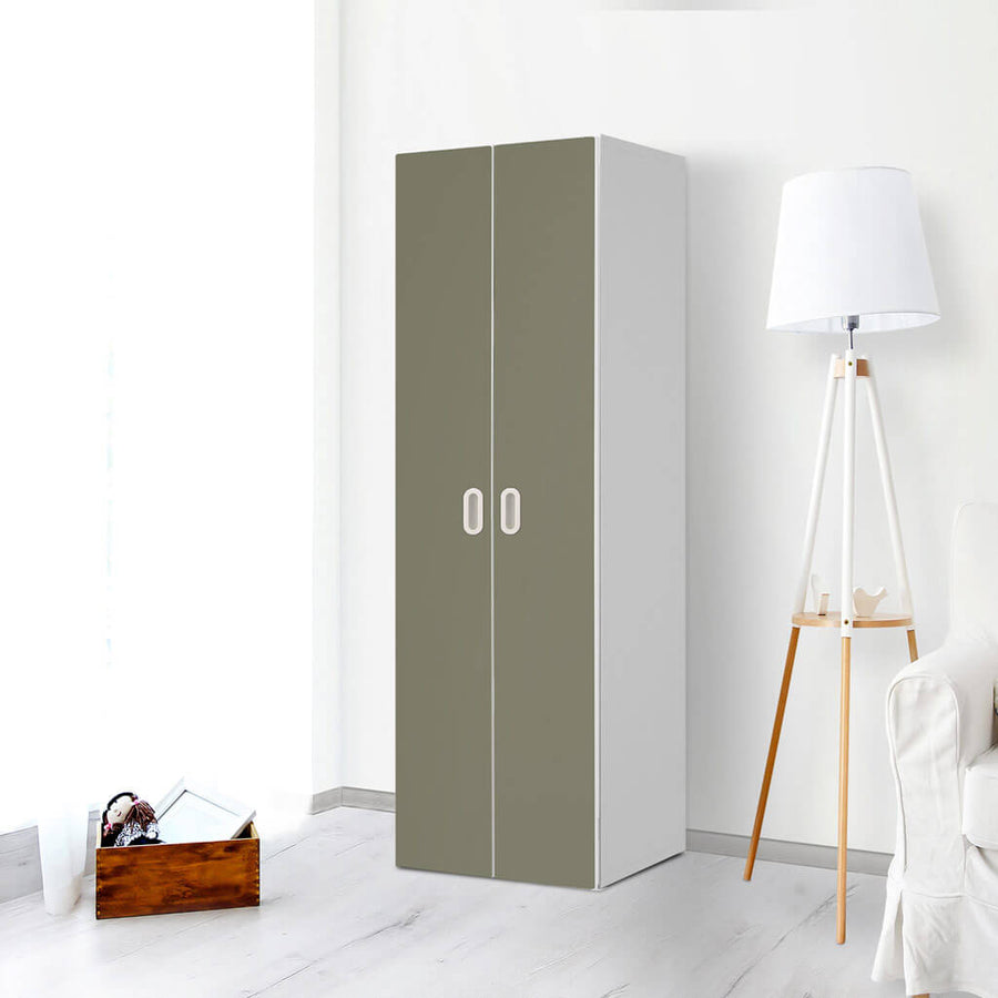Möbelfolie Braungrau Light - IKEA Stuva / Fritids - 2 hohe Türen (192 cm) - Kinderzimmer