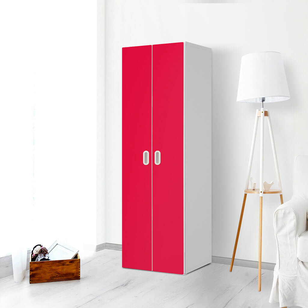 Möbelfolie Rot Light - IKEA Stuva / Fritids - 2 hohe Türen (192 cm) - Kinderzimmer